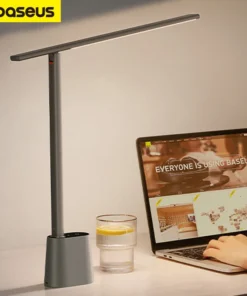Baseus LED Schreibtisch Lampe Auge Schützen Studie Dimmbar Büro Licht Faltbare Tisch Lampe Smart Adaptive Helligkeit Nacht Lampe Für Lesen